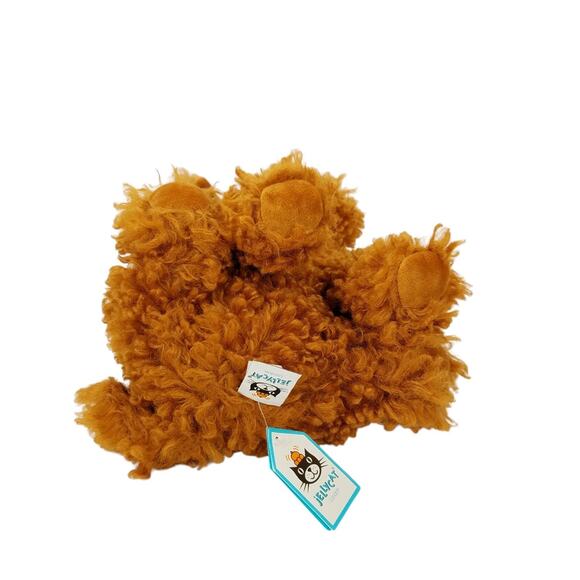 Jellycat Cooper Doodle Dog Plush Stuffed Animal Toy Sitting Toffee Curly - Picture 5 of 13